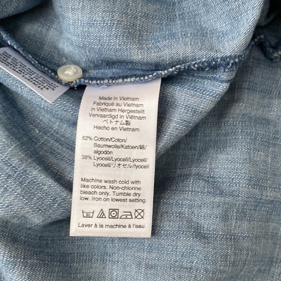 J.Crew Point Sur Puff Sleeve Chambray Top - Picture 5 of 7